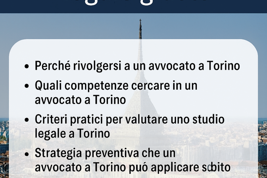 decalogo per scegliere un avvocato a Torino