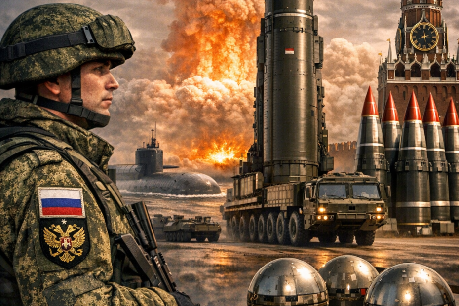 immagine simbolica di deterrenza con scudo asimmetrico russo